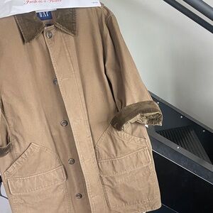 GAP Men's Brown Jacket with Corduroy Accents
